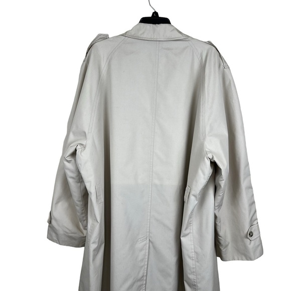 VTG Christian Dior Monsieur Tan Wool Trench Coat Removable Lining Mens Sz 48R XL - Picture 11 of 12